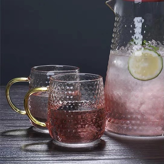 Cốc thủy tinh chịu nhiệt màu hồng ombre 7.109