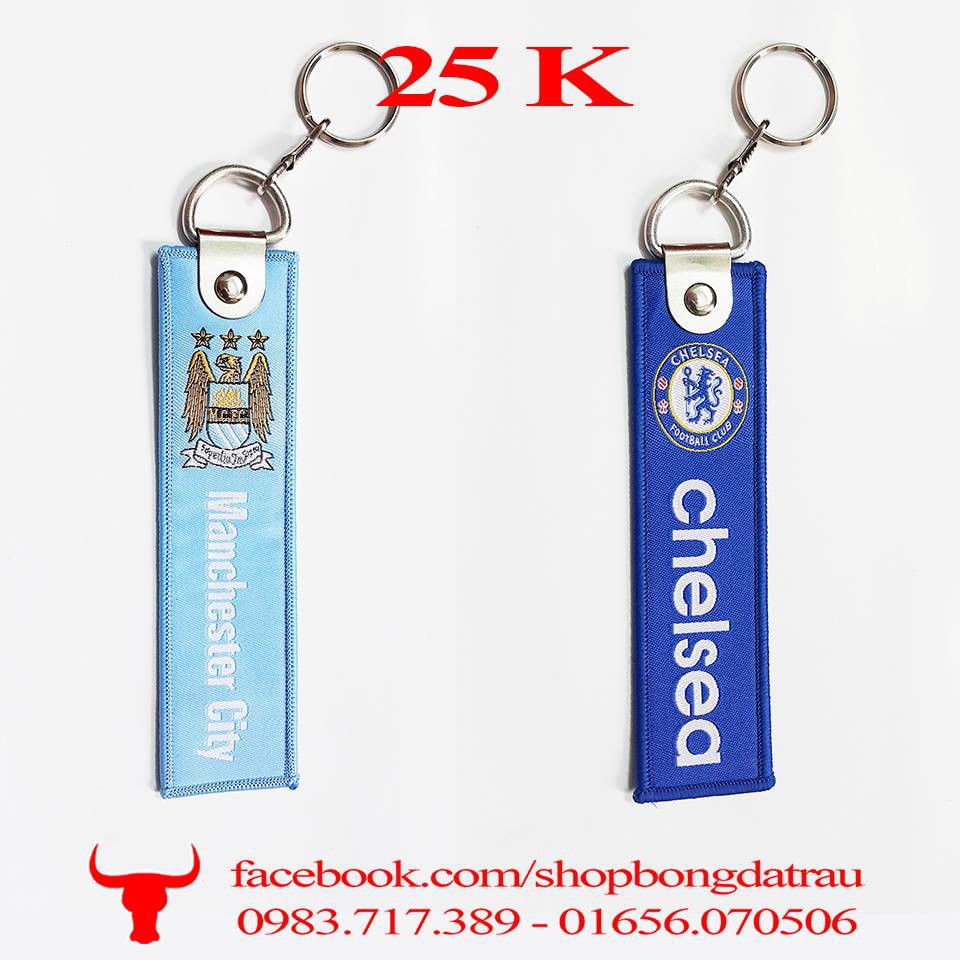 Móc khoá vải các clb bóng đá Arsenal Liverpool Chelsea MU real barca dortmund bayern