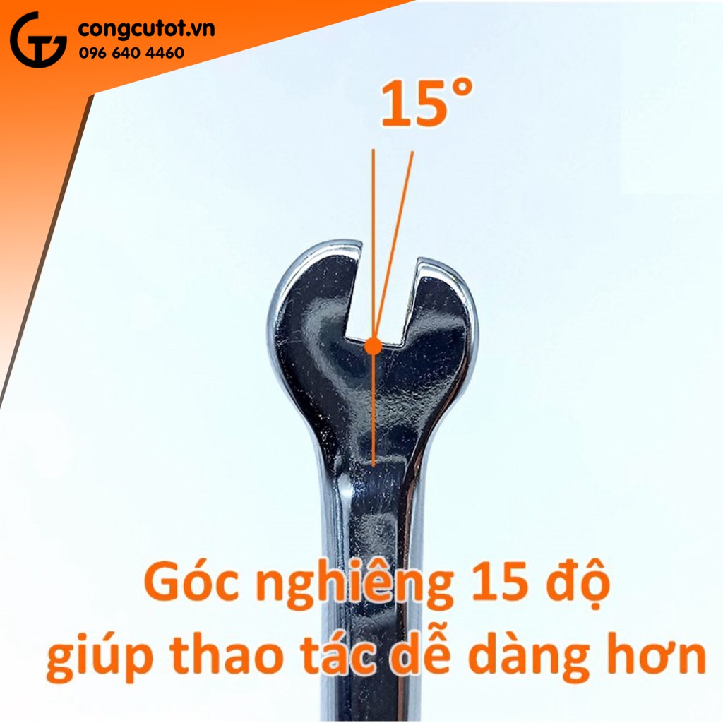 Cờ lê cân vành xe máy hai đầu 4.5mm HOTSSMAN bằng thép Crôm Vanadium