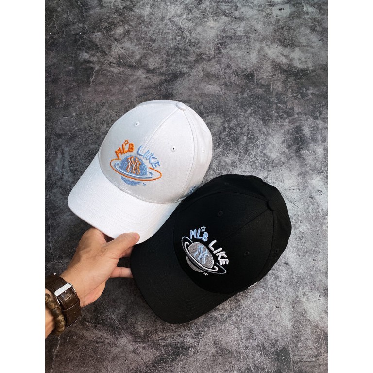 (HÀNG XUẤT XỊN) Mũ / Nón N33 M//L//B LIKE PLANET UNSTRUCTURED BALL CAP BLACK &amp; WHITE full-tem-tag Free size