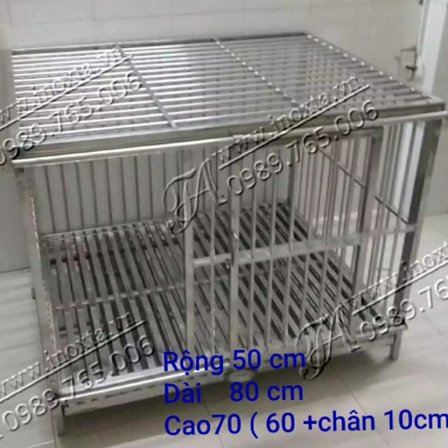 Chuồng chó inox lắp ráp 50cm x 80cm
