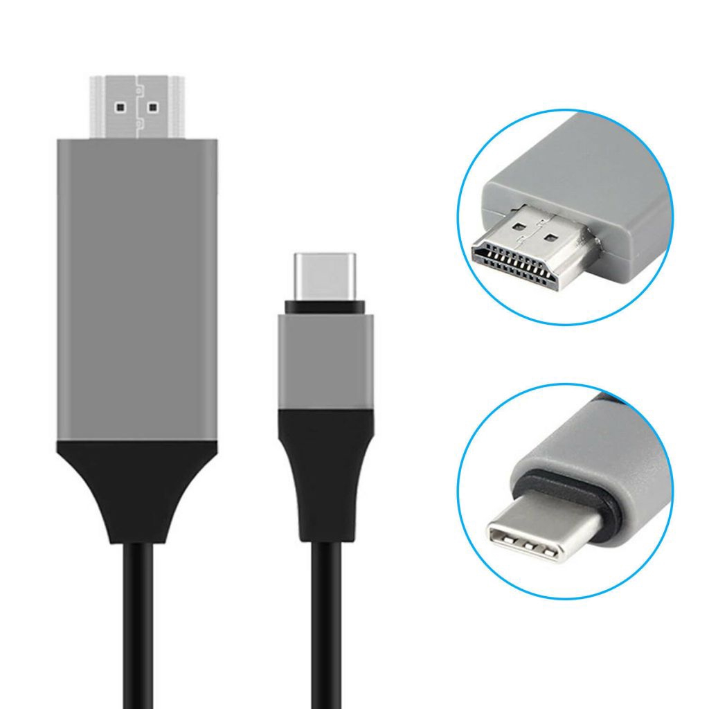 USB 3.1 Type C USB-C to HDMI 1080P HDTV Adapter Cable For Macbook HTC LG Huawei 『Vrru 』