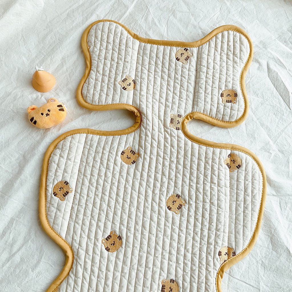 Tấm lót xe đẩy cho bé cotton mềm mại, thoáng khí, phong cách Hàn Quốc