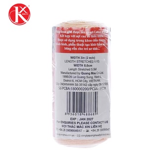BĂNG THUN 3 IN (2 móc) QM ELASTIC BANDAGE (hộp 12 cuộn)