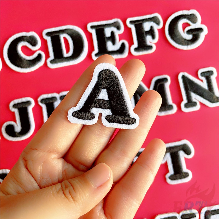 Miếng dán ủi quần áo kiểu chữ cái tiếng Anh đơn giản