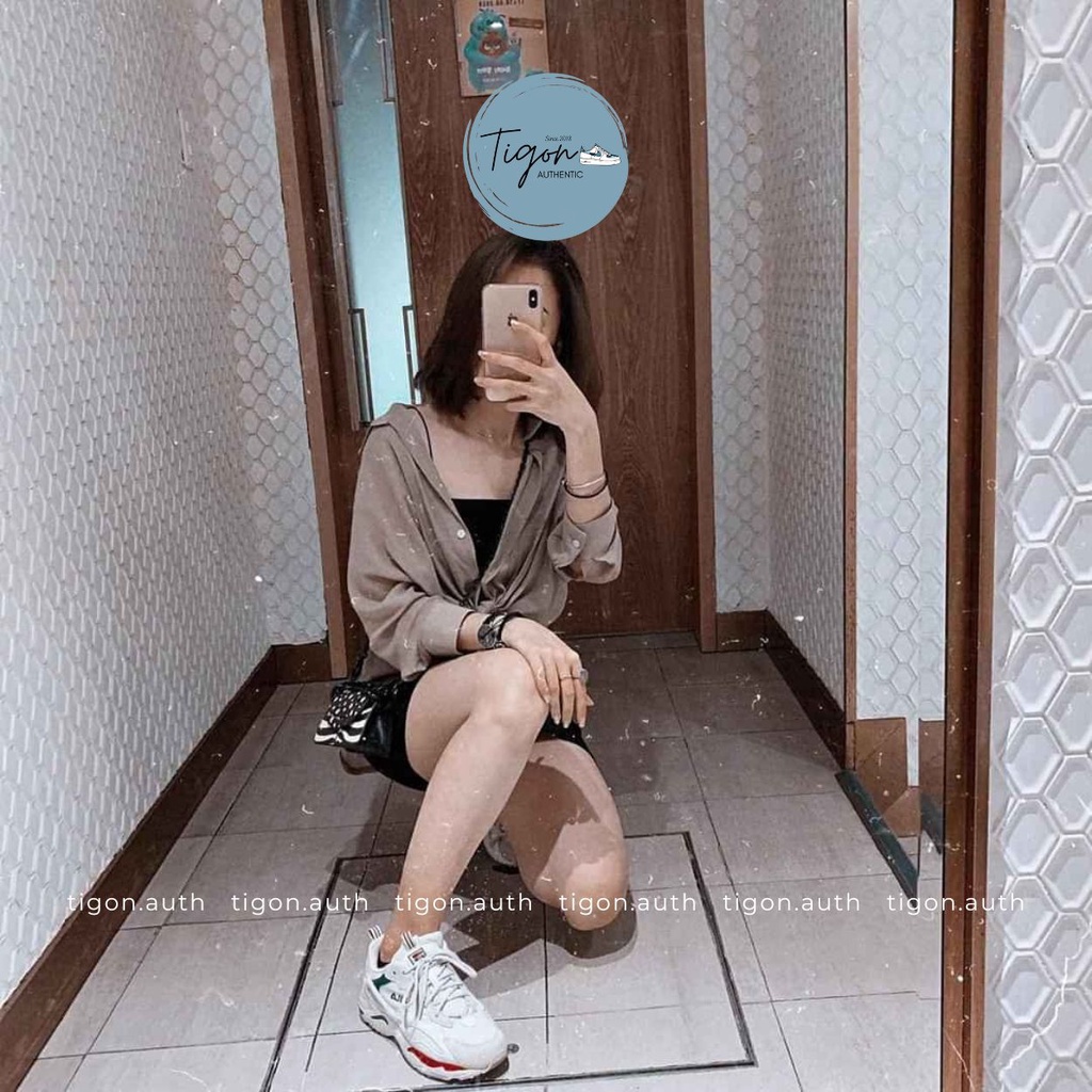 Giày thể thao chính hãng,  Giày thể thao nữ Fila Ray Tracer White Red  Tigon.auth