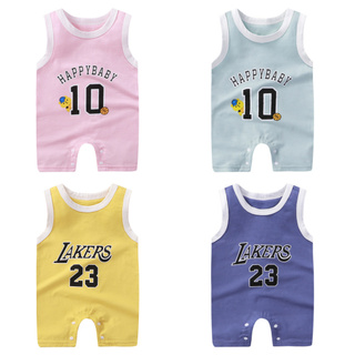 Áo liền quần LUCKYCANDY cotton sát nách thời trang cao cấp xinh xắn dành cho trẻ sơ sinh