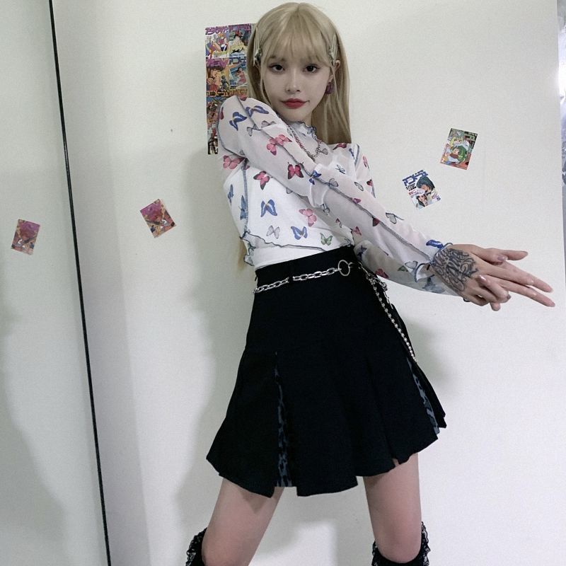 Chân Váy Chữ A Lưng Cao Họa Tiết Da Báo Thời Trang Dành Cho Nữ 2022