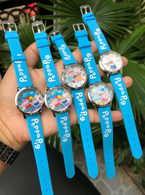 Đồng hồ đeo tay trẻ em Elsa/ Peppa Pig/ Doremon/ Hellokitty