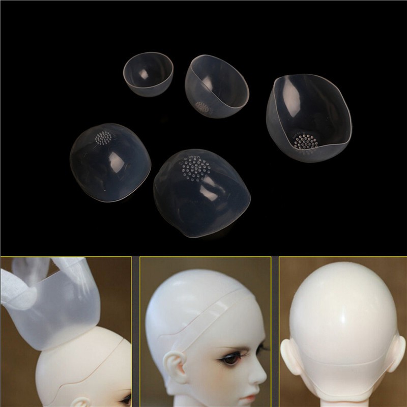 Nby❤❤Nắp Bảo Vệ Tóc Giả Bằng Silicone Trong Suốt Dành Cho Búp Bê 1 / 6 1 / 4 1 / 3 BJD
