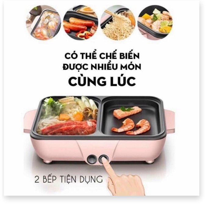 RẺ SỐ 1 SHOPEE LẨU KÈM NƯỚNG MINI 2IN1 - BÁN BUÔN SLL - LẨU HÀN QUỐC - LẨU UYÊN ƯƠNG