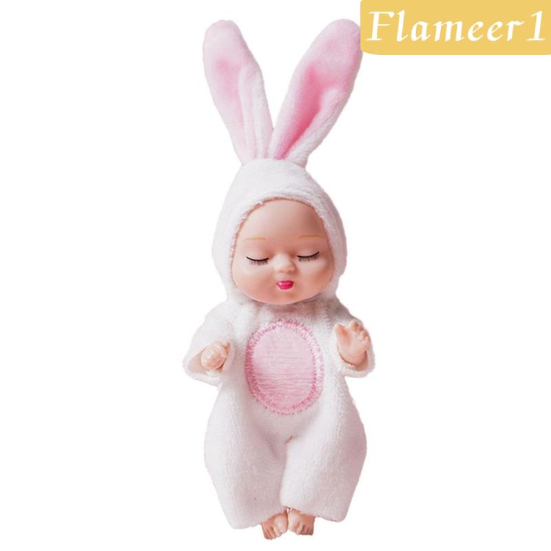[Flameameer1] Móc Khóa Hình Búp Bê Em Bé Đang Ngủ Hoạt Hình Trang Trí Xe Hơi Đồ Chơi Quà