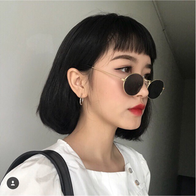 Kính râm thời trang tròn thầy bói tin hin phong cách Ulzzang Hàn Quốc hot tiktok ỉn cheng