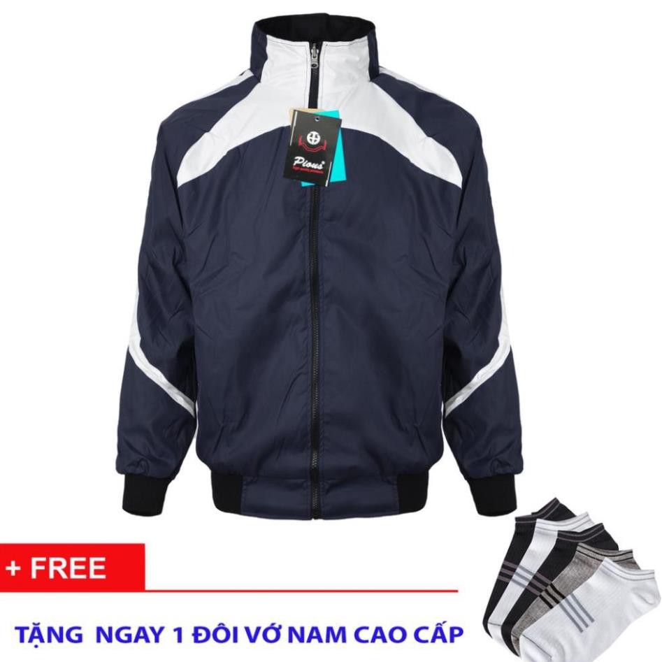 Áo Khoác Dù Nam cổ đứng mặc 2 Mặt Cao Cấp HCM AKD201 TẶNG VỚ