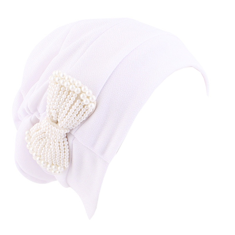 Inn Mũ Trùm Đầu Chemo 58cm Ngọc Trai Co Giãn Thời Trang Kiểu Ấn Độ Hồi Giáo