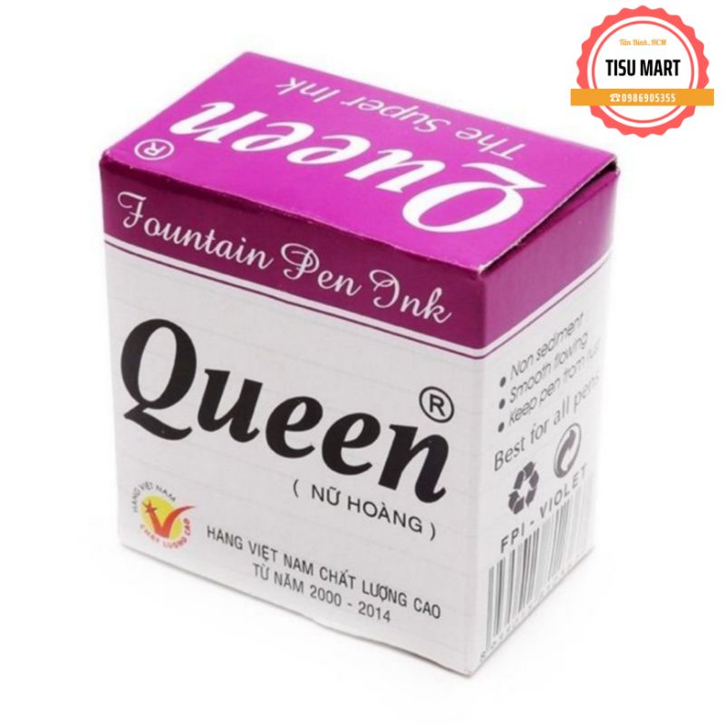 Mực viết máy Queen 30ml màu tím