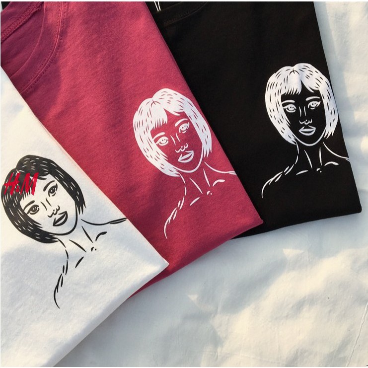 ÁO thun nữ in Mặt cô gái . | BigBuy360 - bigbuy360.vn