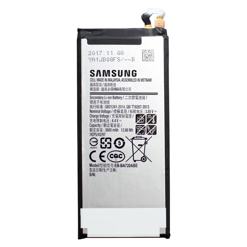 PIN SAMSUNG J7 PRO /J730 /J7-2017 (EB-BJ730ABE/3600mAh)