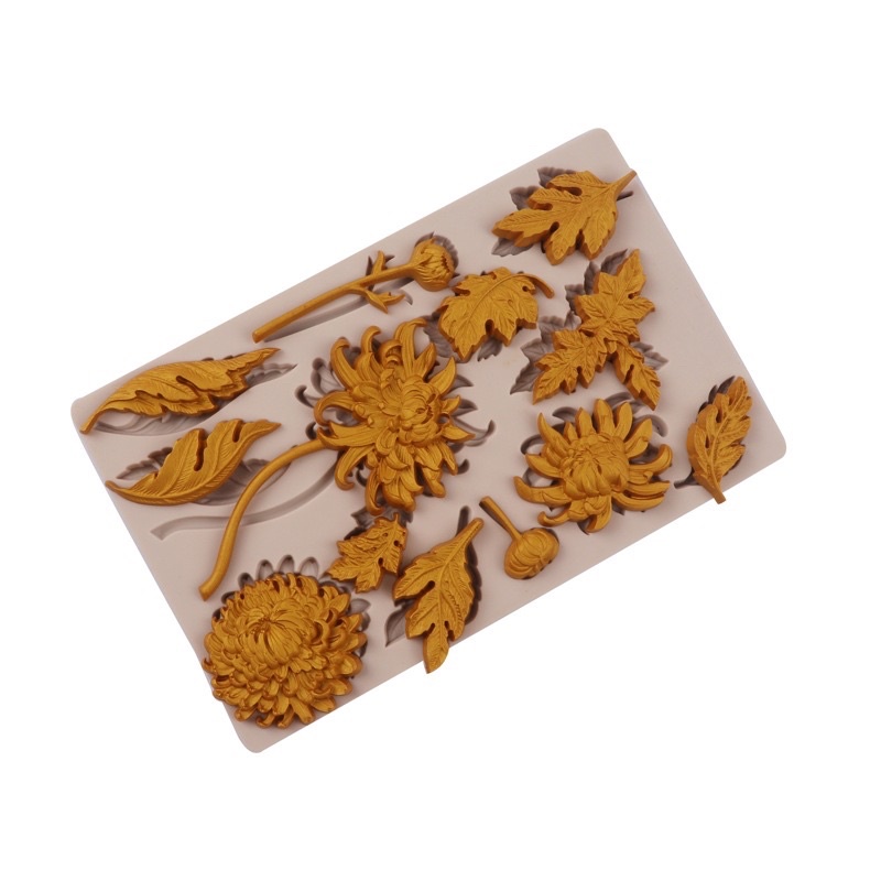 silicon hoa cúc mẫu mới trang trí bánh, rau câu