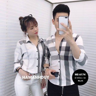Áo sơmi đôi kẻ bbr trắng 149.000đ