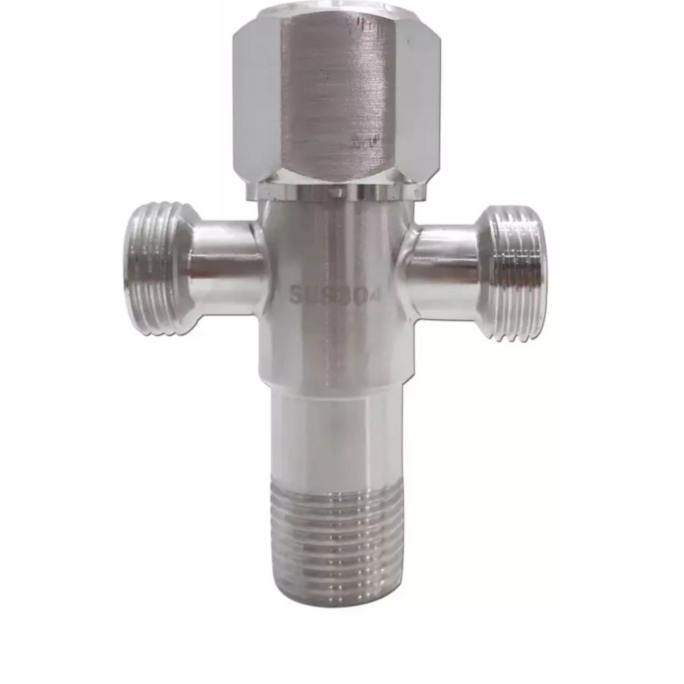 Van T  Chia Nước cho vòi xịt vệ sinh và bồn cầu inox 304 tốt T2 T CẦU BA NGÃ CÓ KHÓA