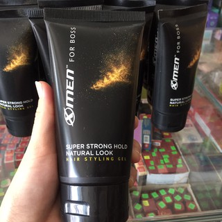 Gel vuốt tóc XMen For Boss Gel SUPER STRONG HOLD NATURAL LOOK 150g boss VÀNG
