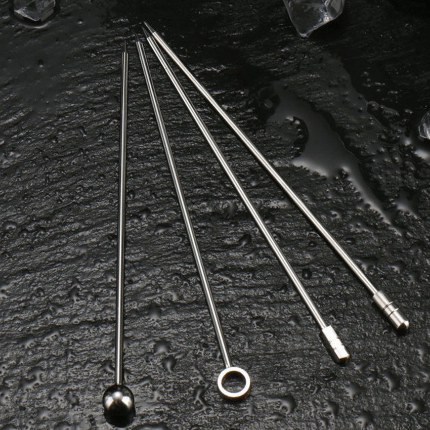 Bộ 10 Que Xiên Kim Loại Dùng Làm Cocktail Chuyên Dụng