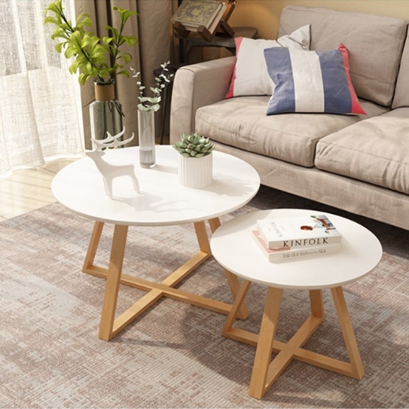Bàn trà chân gỗ, bàn ngồi bệt dùng cho sofa và ngồi làm việc đường kính D60 và D40cm giá rẻ Hà Nội