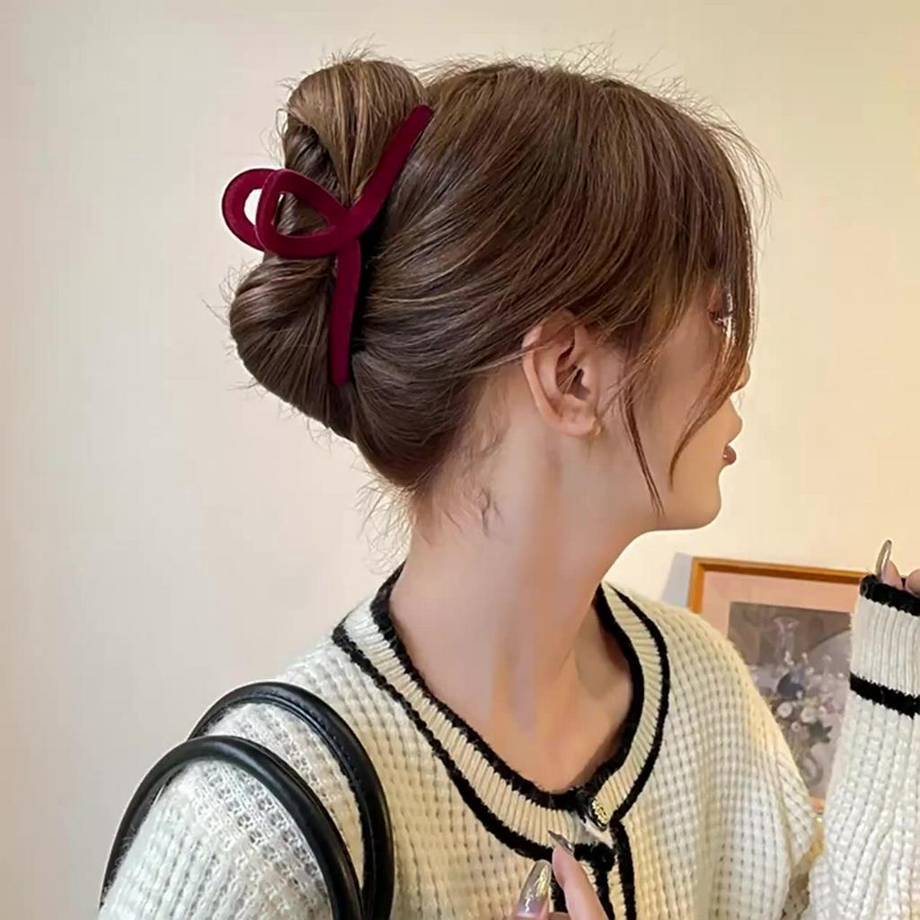 Kẹp tóc càng cua Hàn Quốc nữ đẹp hottrend nhám cỡ size lớn iLita cặp búi tóc dễ thương cào 10 răng, 14 răng