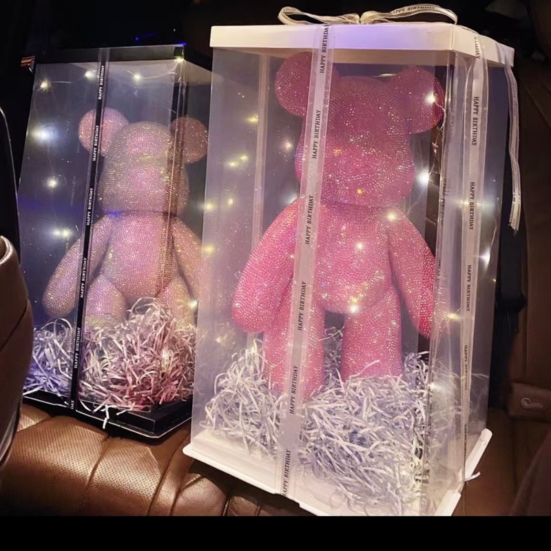 Gấu đính đá handmade Bearbrick size 23cm cao cấp cho mọi lứa tuổi