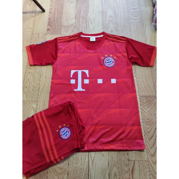 Bộ áo đấu đá bóng đá banh CLb Bayern Munchen đỏ cam 2020 sân nhà