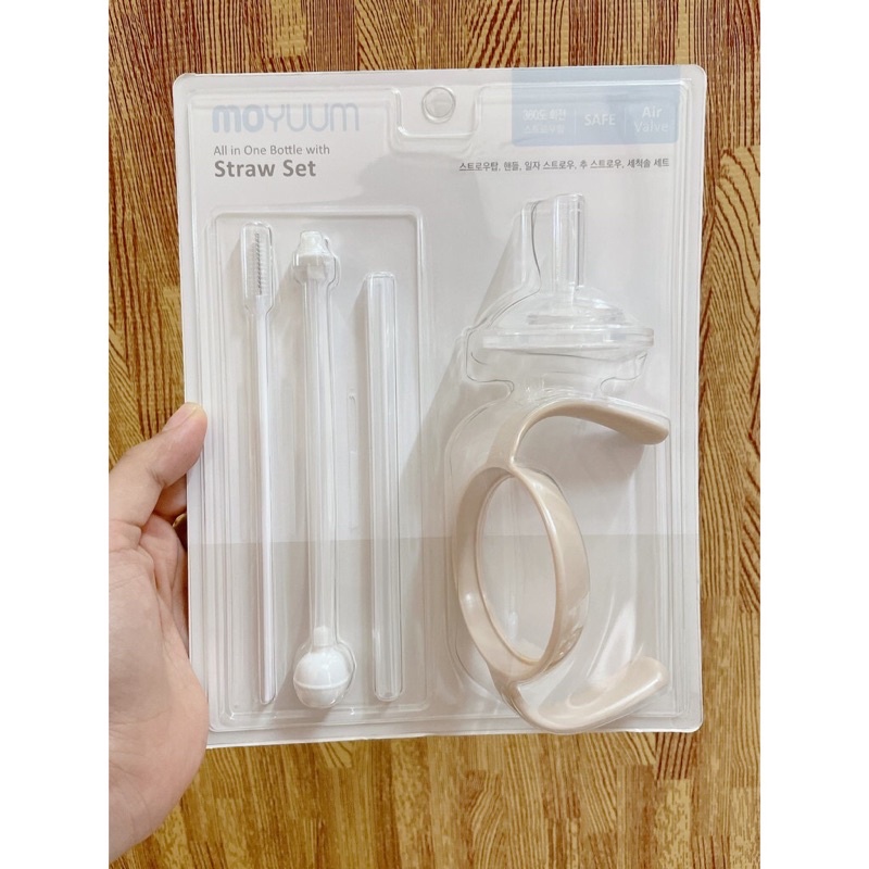 [HCM - CHÍNH HÃNG] Bộ Phụ Kiện Ống Hút Tay Cầm Bình Sữa Moyuum Chính Hãng