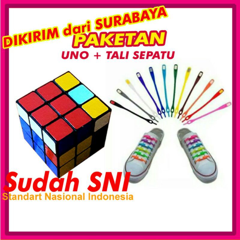 Dây Giày Silicone 3x3 + Hình Khối Rubik