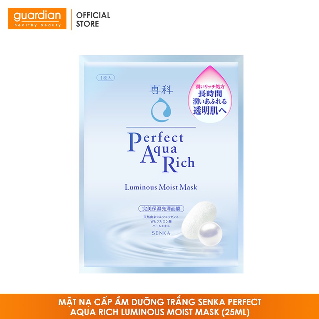 Mặt Nạ Dưỡng Ẩm Sáng Mịn Senka Perfect Aqua Rich Luminous Moist Mask (23g)