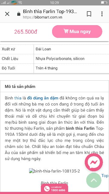 Thanh lý bình thìa ăn dặm FARLIN giá 100k