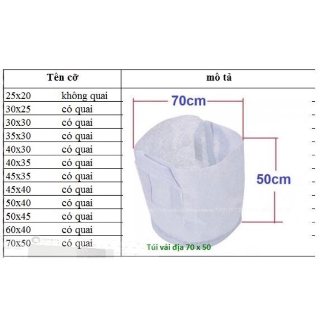 Túi vải trồng cây. Nhà em chuyên sản xuất túi vải trồng cây. Có đủ kích thước. Và số lượng. Đảm bảo rẻ nhất thị trường.