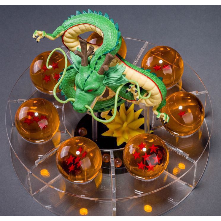 Bộ mô hình 7 viên ngọc rồng + rồng thần Shenlong cao 20cm - Dragon Ball