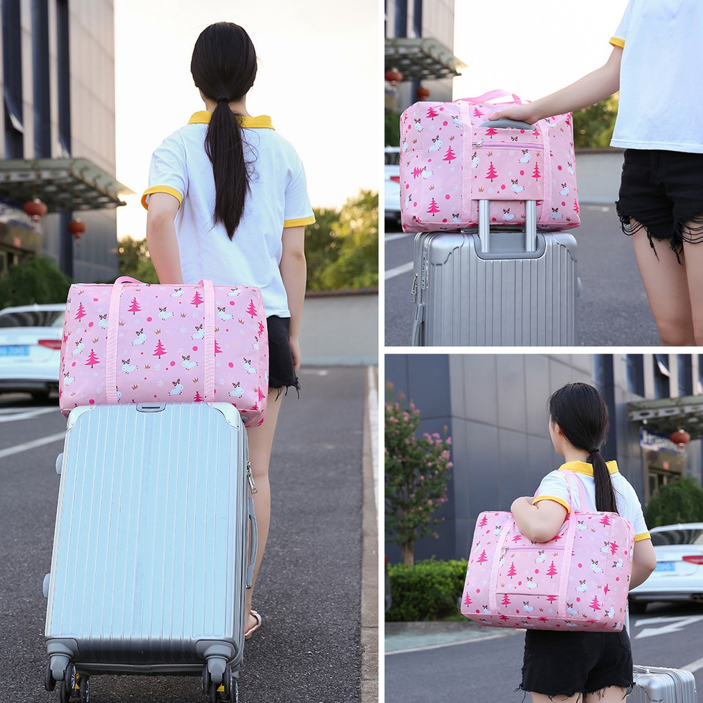 Túi Du Lịch Dày Tốt Chống Nước Pattern Xếp Gọn Đựng Hành Lý RQN2006