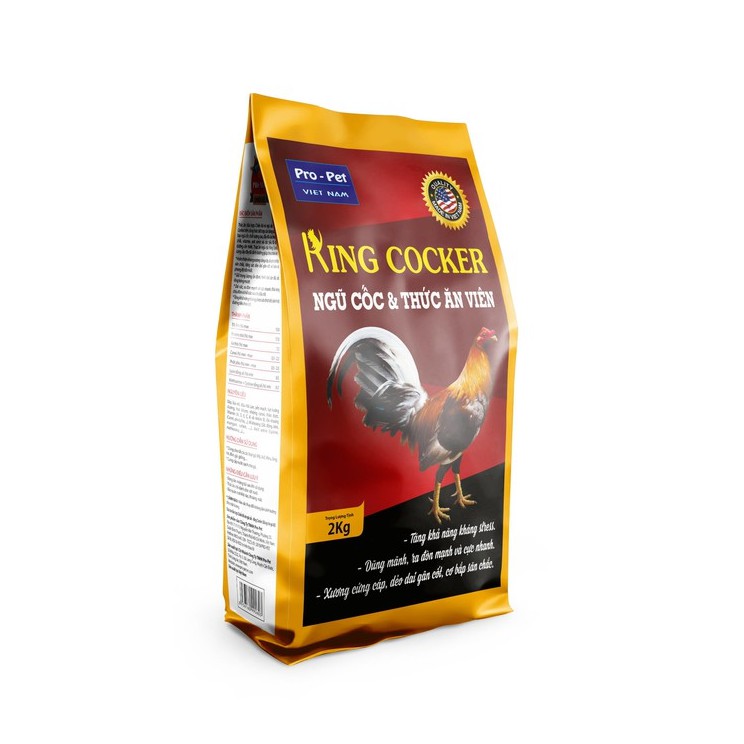 (MỚI) NGŨ CỐC DÀNH CHO GÀ ĐÁ KING COCKER TÚI 2KG