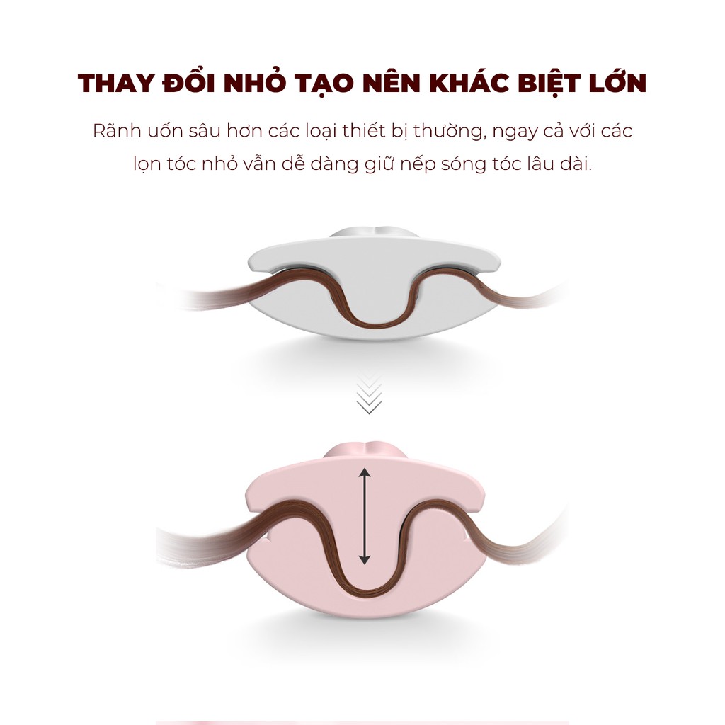 Máy tạo xoăn sóng VIVID&VOGUE®️ VAV038, máy dập xù tạo kiểu xoăn sóng 7mm, máy kẹp xoăn sóng nước