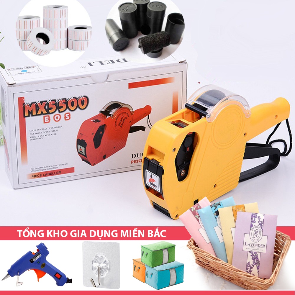 [Tặng Cuộn Tem + Lọ Mực] Máy Bắn Giá Tiền MX 5500/5500 EOS - Súng Bấm In Ghi Dán Dính Giá - Bảo Hành 3 Tháng