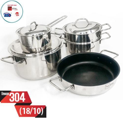 Bộ nồi fivestar b530403k- đun từ inox 304