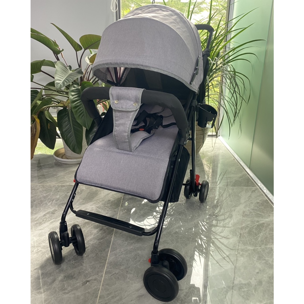 Xe đẩy trẻ em gấp gọn du lịch dã ngoại lò xo chống xóc xoay điều hướng 360 độ tiện lợi thoáng mát mẹ khỏe con vuI XD003