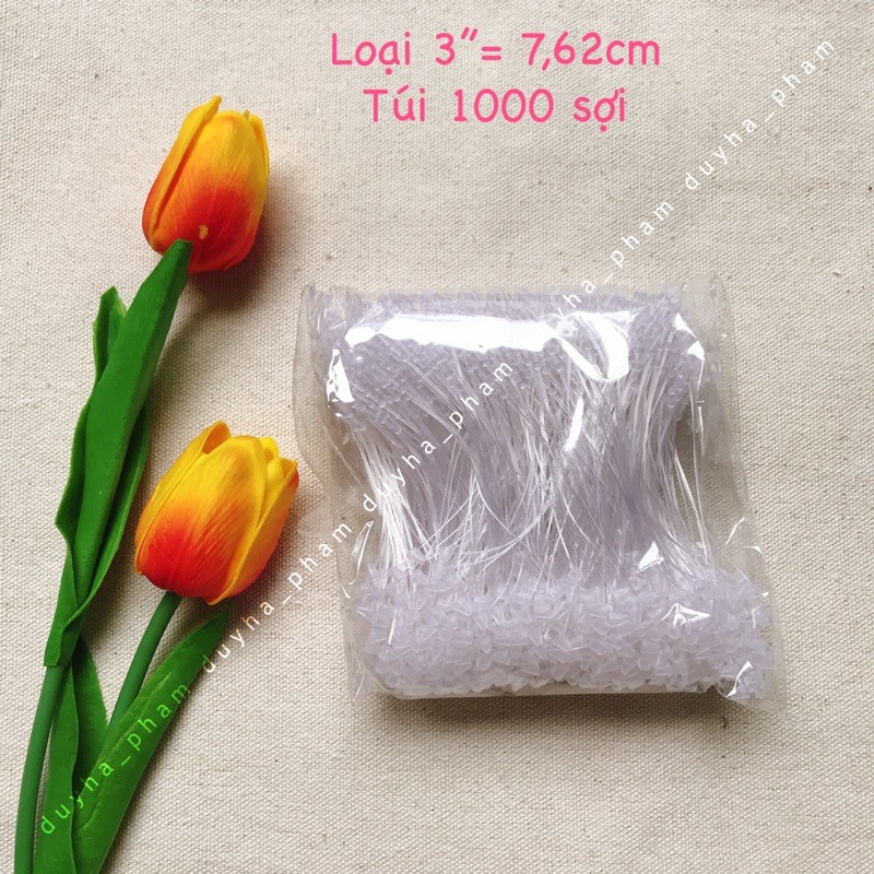 [1000 sợi] CỌNG NHỰA XỎ TAG QUẦN ÁO- DÂY TREO NHÃN MÁC