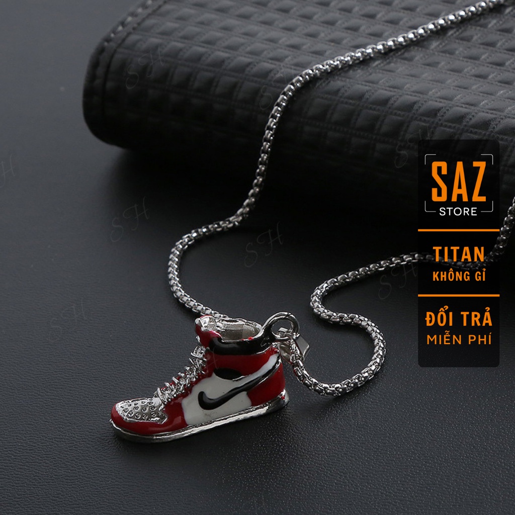 Dây Chuyền Vòng Cổ Nam Nữ Unisex Hình Giày Jodan Chains Hip Hop Saz Store Sneaker Chất Liệu Titan - Vòng Cổ Jodan