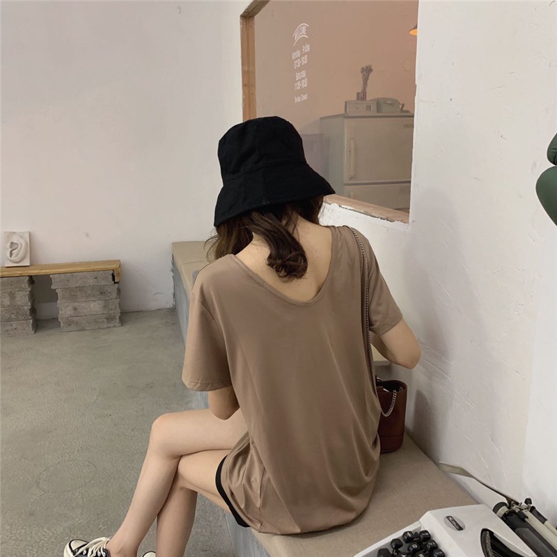 Áo thun ngắn tay dáng rộng phong cách Hàn Quốc  mới cho nữ 44837