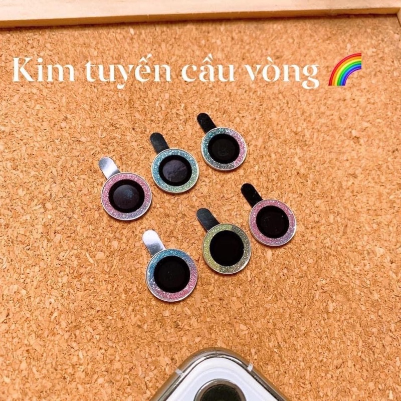 Bộ 3 mắt dán camera kim tuyến nhũ dành cho iphone 11 / 11pro / 11promax / 12 / 12pro / 12promax