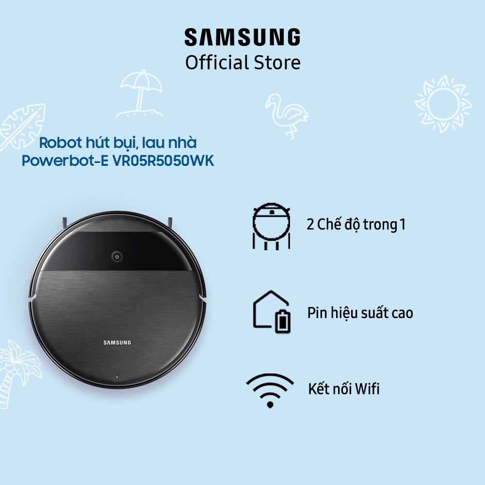 [Mã ELBAU7 giảm 7% đơn 5TR] Robot hút bụi lau nhà Samsung Powerbot-E (VR05R5050WK)