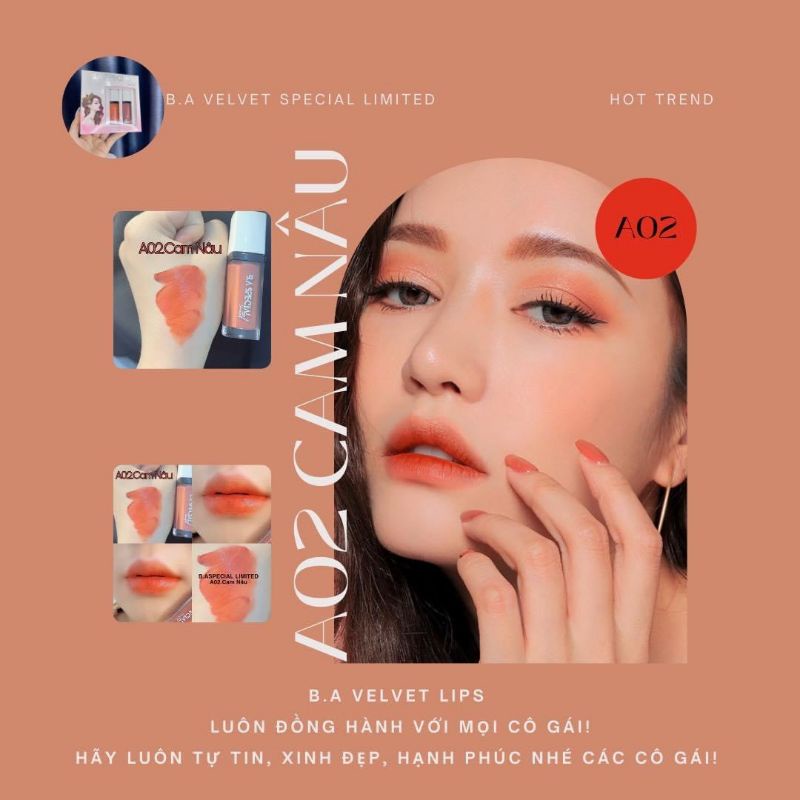 Loa Loa!   Son B.A Special Limited – Son Hữu Cơ Không Chì Siêu Lì – Màu Son Sáng Da Tươi Tắn Dễ Đánh