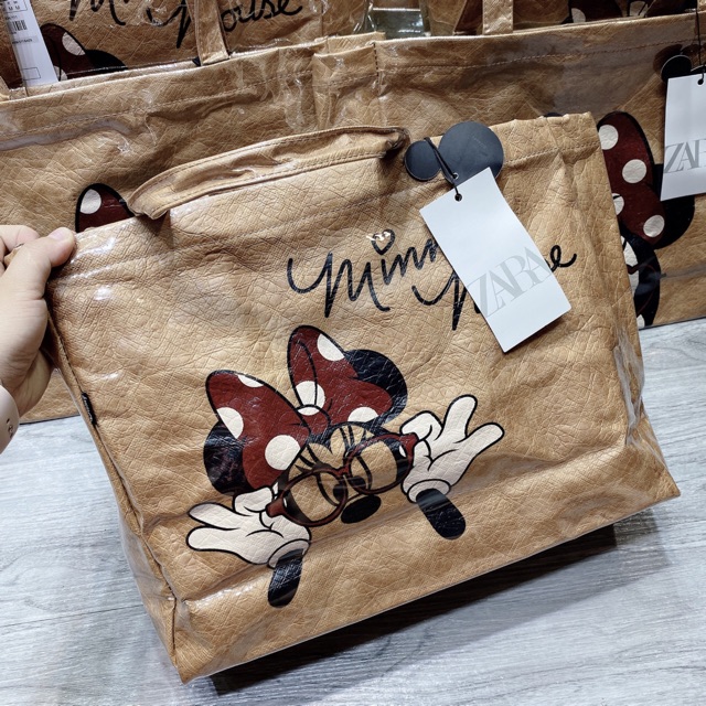 Túi tote da Zr Mickey siêu hot_xuất xịn túi công sở vừa a4, laptop